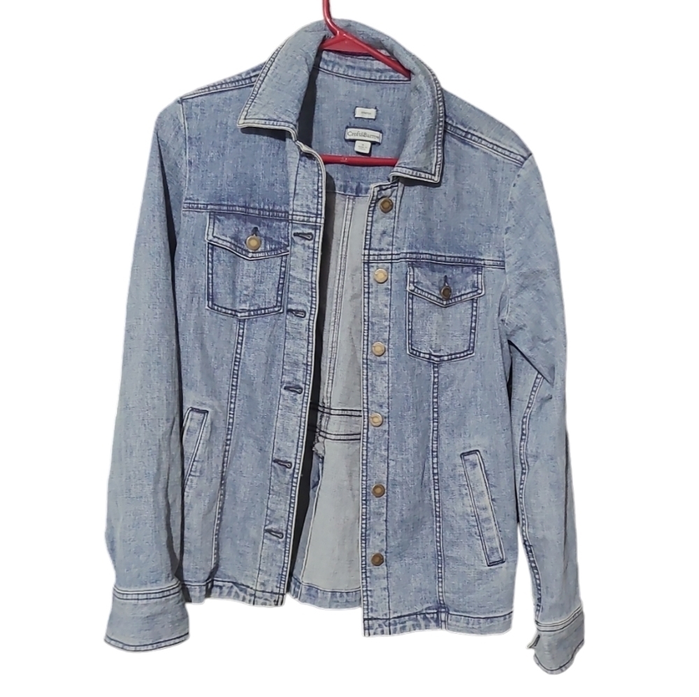 Womens Croft & Barrow Stretch Jean Jacket Size Medium